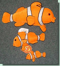 Poissons clowns peluche