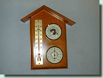 Baromètre, thermomètre et hygromètre en bois