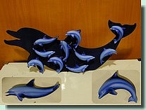 Magnet dauphin résine avec plaque