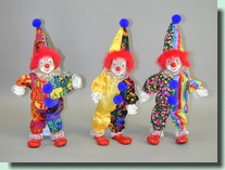 Clowns en porcelaine articulés